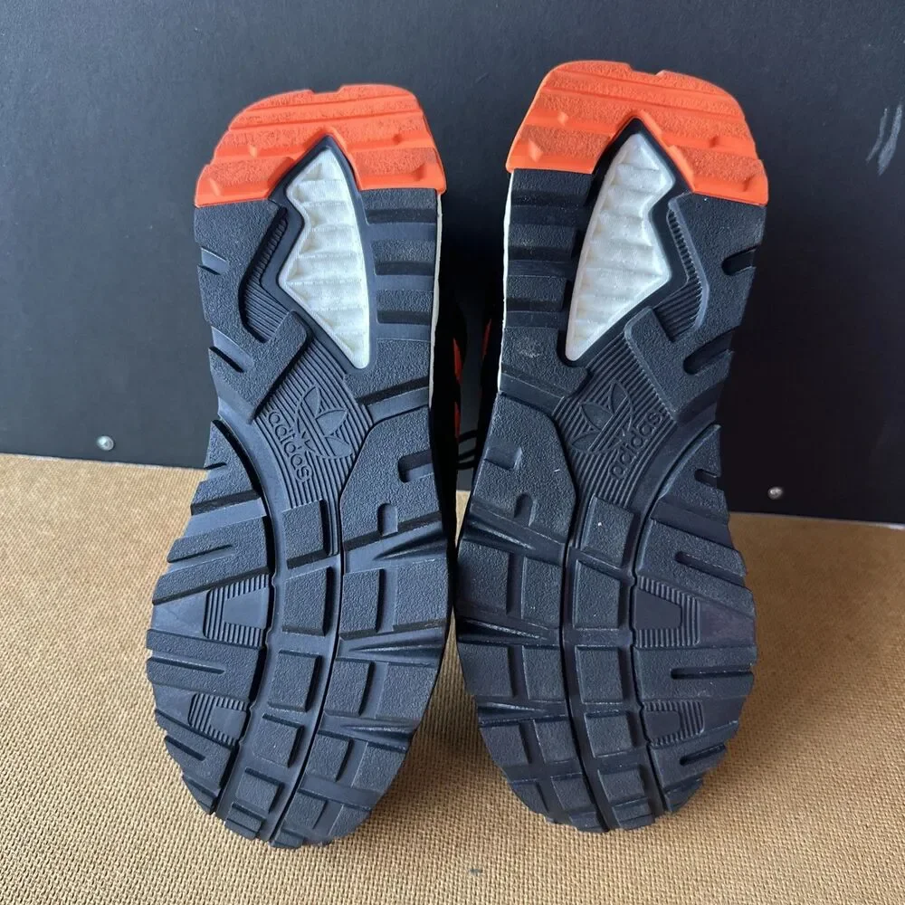 Adidas ZX 1K Boost Shoes Core Black-Solar Orange Silver H00428 Men’s Size 8